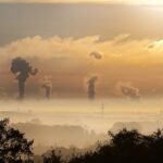 industry sunrise clouds fog 39553