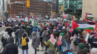 اعتقال شخصين بعد مظاهرة مؤيدة لفلسطين خارج حدث حضره ترودو في تورونتو