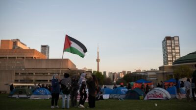استمرار المخيمات الاحتجاجية في جامعة تورونتو بشكل سلمي