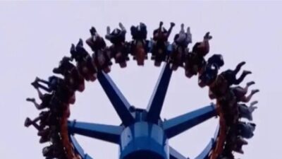 فيديو – عشرات الأشخاص عالقين رأسا على عقب في مدينة ملاهي بولاية أوريغون