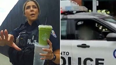 فيديو: التحقيق مع شرطية قامت بعمل حركة بذيئة باصبعها لأحد المواطنين