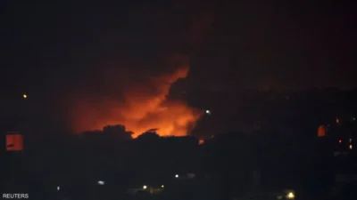 قصف اسرائيلي على جنوب بيروت بلبنان