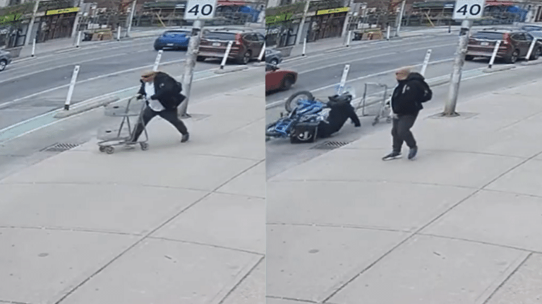 Danforth cyclist video