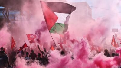 عشرات الآلاف يتظاهرون في روما تضامناً مع فلسطين
