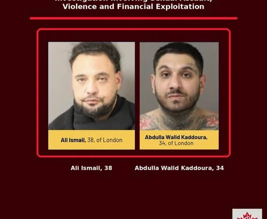 اعتقال رجلين في لندن الكندية بتهم تتعلق بالاتجار بالبشر والاعتداء الجنسي والابتزاز