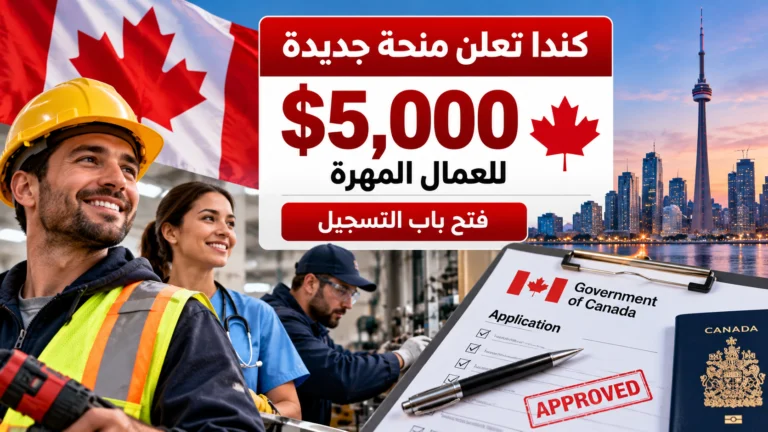 كندا تعلن منحة جديدة بقيمة 5000 دولار للعمال المهرة.. فتح باب التسجيل